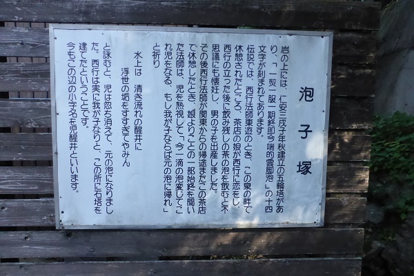 泡子塚　看板